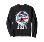 American Flag Soccer Womens Soccer Sweatshirt - Streetwear Style Unisex