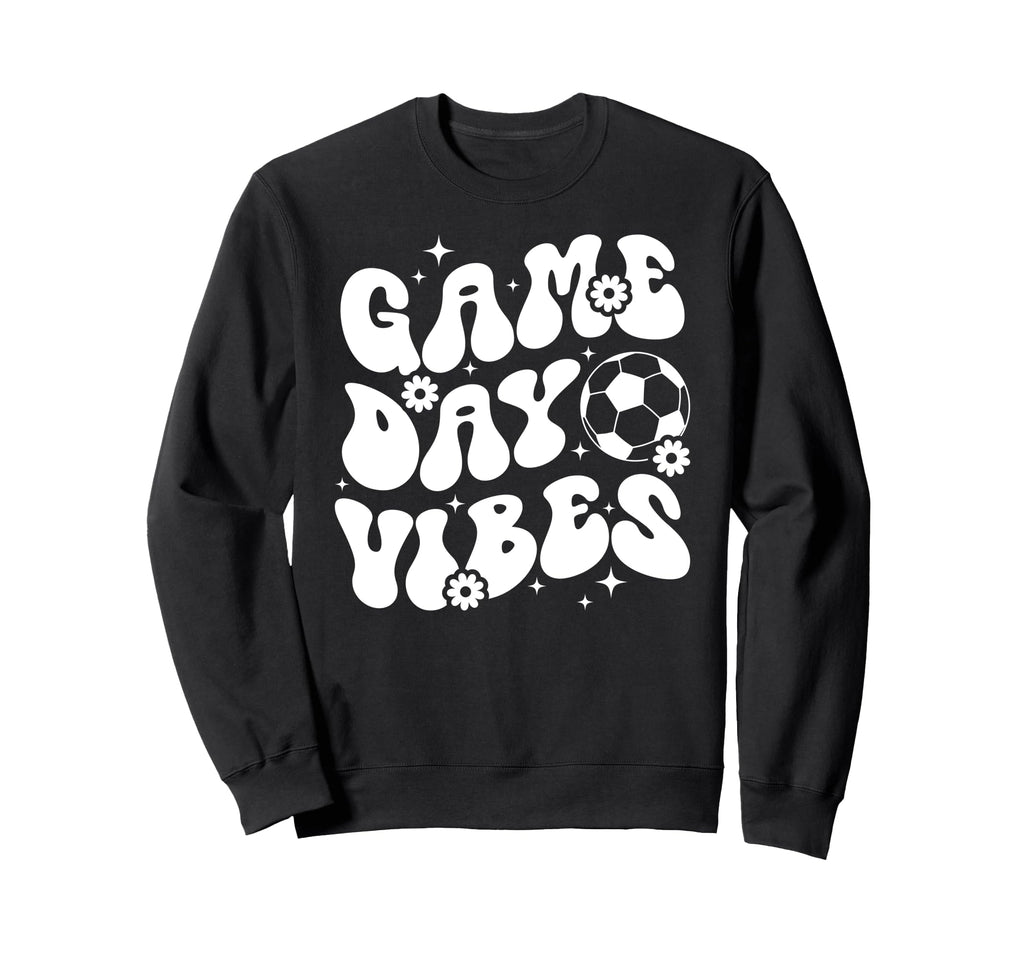 Groovy Soccer Game Day Vibes Game Day Sweatshirt - Minimalist Print Unisex
