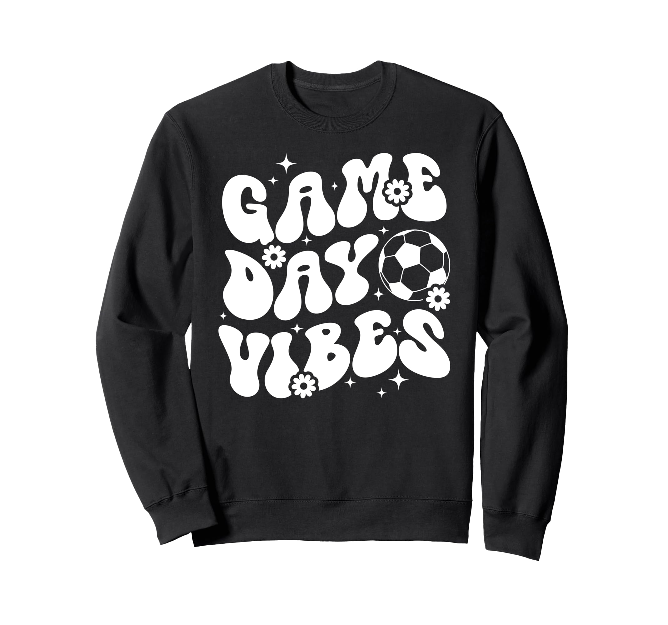 Groovy Soccer Game Day Vibes Game Day Sweatshirt - Minimalist Print Unisex