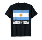 Argentina Flag Football Fan Soccer T-Shirt - Minimalist Print for Adults