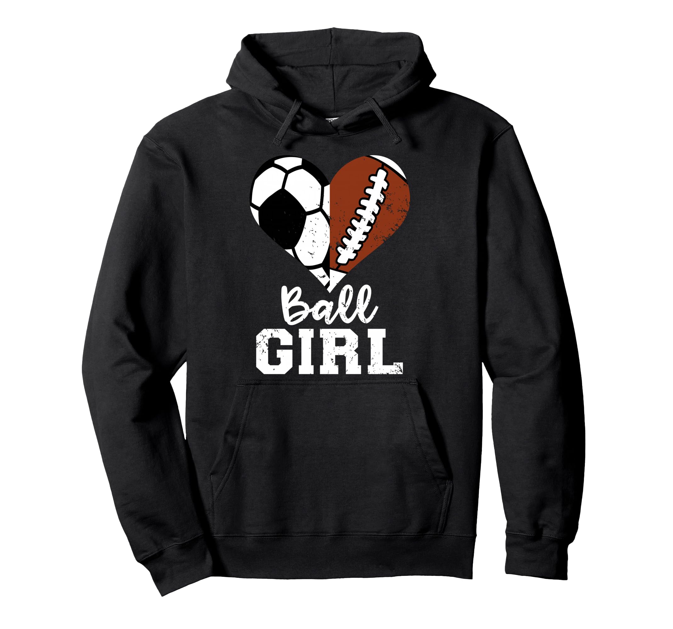 Ball Heart Funny Soccer Football Hoodie - Aesthetic Graphic for Adults