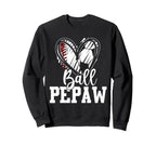 Ball Grandpa Heart Baseball Soccer Ball Hoodie - Unique Graphic Men Women