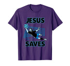 Jesus Soccer Goalie Saves Christian T-Shirt - Streetwear Style Unisex