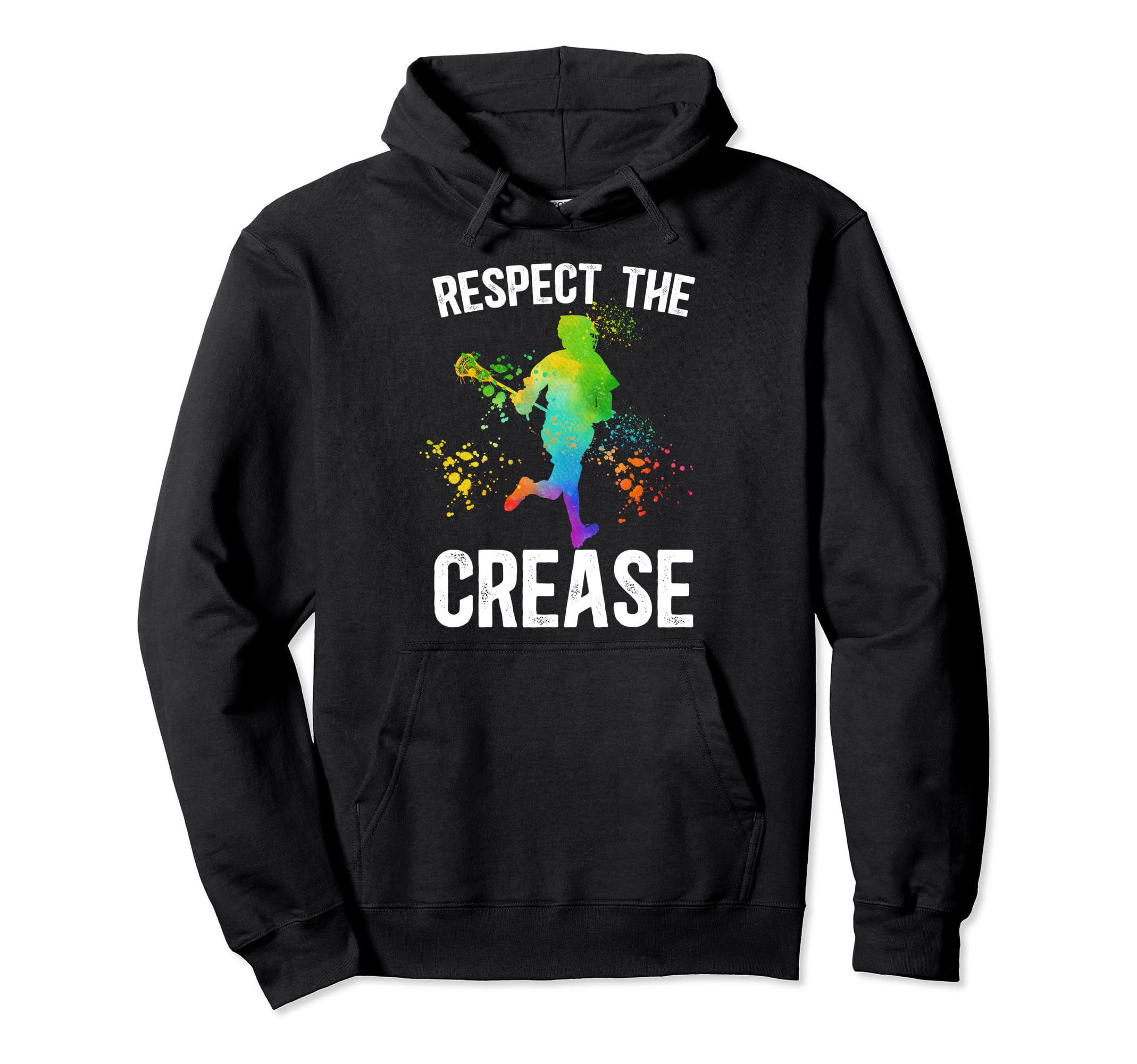 Respect Crease Lacrosse Goalkeeper Hoodie - Graphic Print Men Women