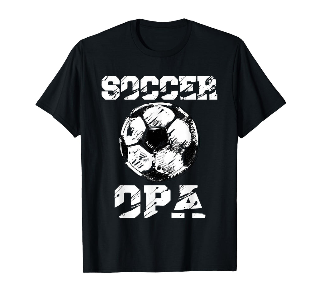 Soccer Opa Distressed Ball Funny T-Shirt - Aesthetic Graphic Men Women