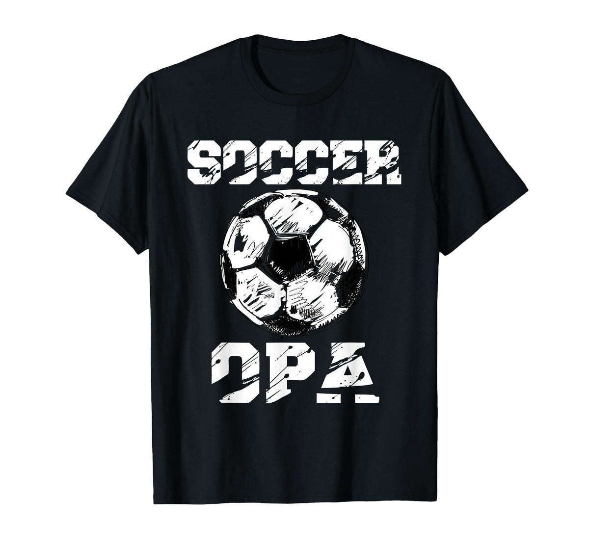 Soccer Opa Distressed Ball Funny T-Shirt - Aesthetic Graphic Men Women