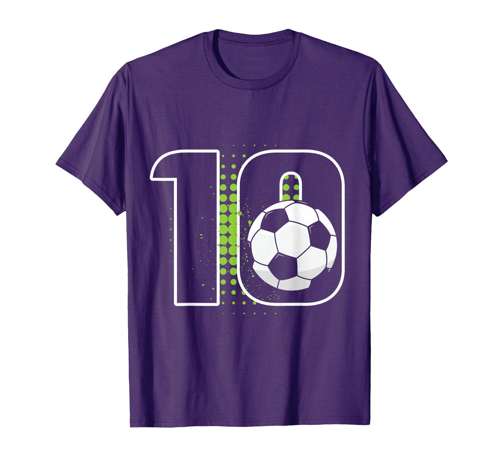 10Th Birthday Soccer Player Football T-Shirt - Trendy Graphic for Adults