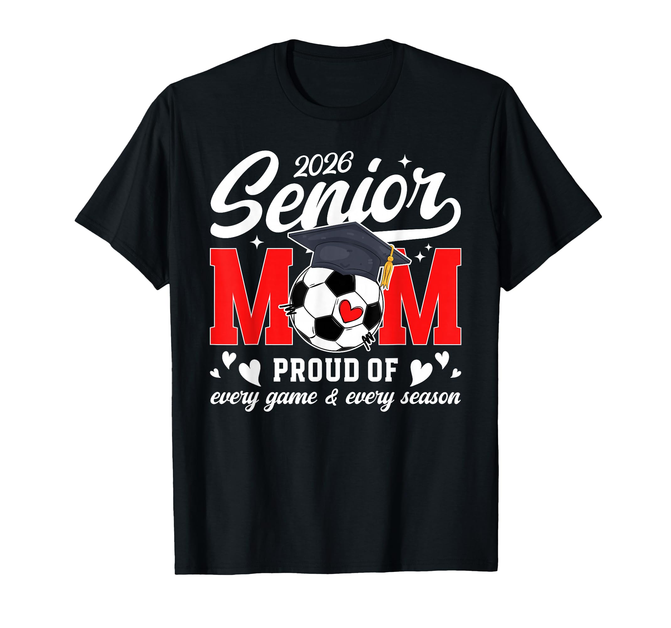 2026 Soccer Senior Mom 2026 Soccer T-Shirt - Fun Novelty Design for Adults