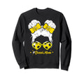 Soccer Mom Messy Bun Hair Soccer Sweatshirt - Aesthetic Graphic Men Women