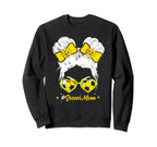 Soccer Mom Messy Bun Hair Soccer Sweatshirt - Aesthetic Graphic Men Women