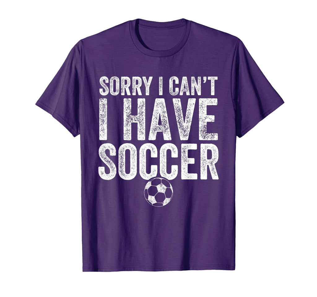 Sorry I Cant I Have Soccer Soccer T-Shirt - Minimalist Print for Adults