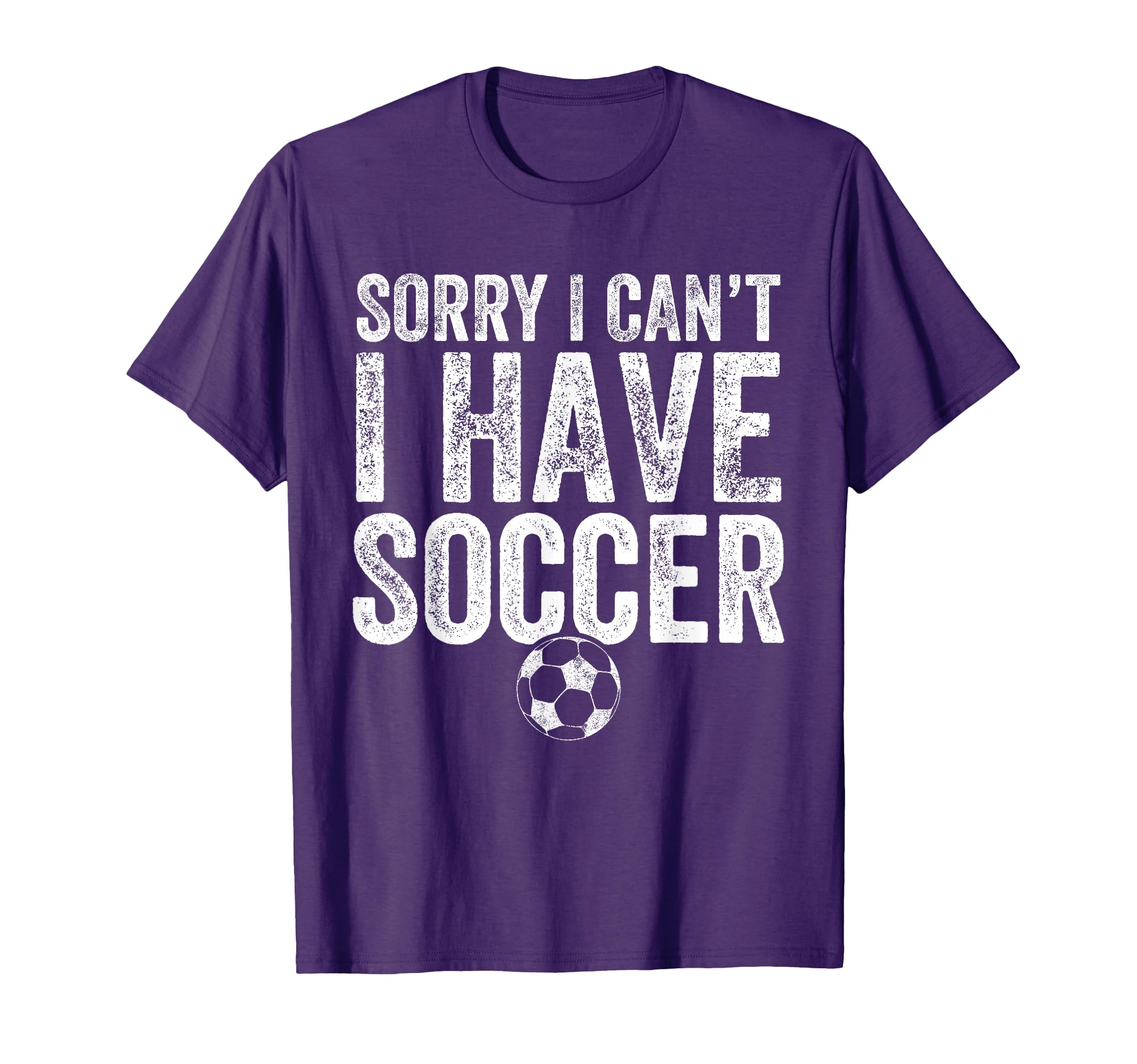 Sorry I Cant I Have Soccer Soccer T-Shirt - Minimalist Print for Adults