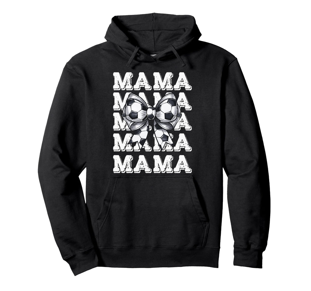 Coquette Soccer Bow Mama Sister Grandma Hoodie - Unique Graphic Unisex