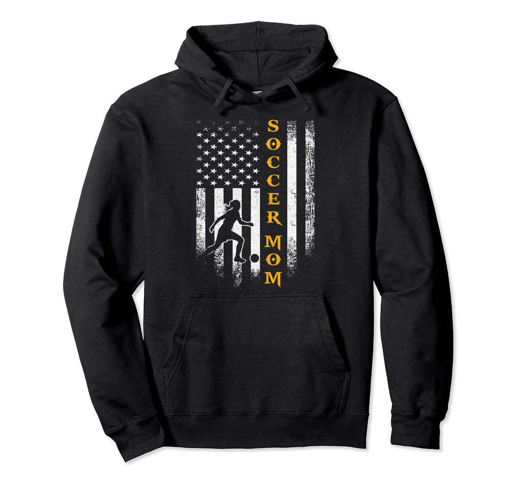 American Flag Proud Soccer Mom Hoodie - Aesthetic Graphic Men Women