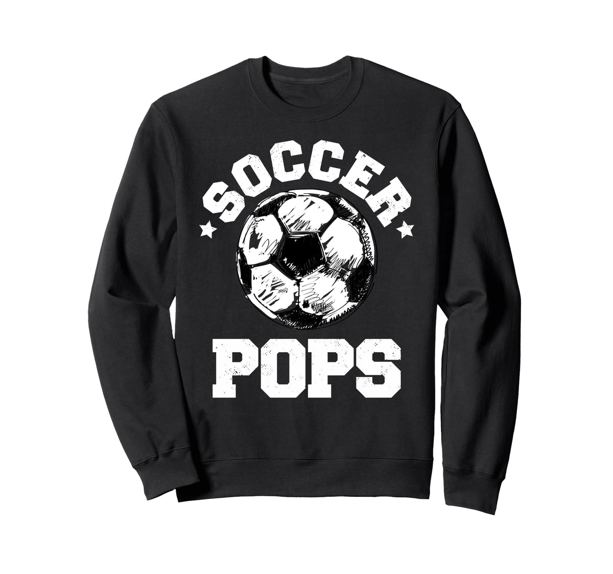 Soccer Pops Soccer Ball Distressed Sweatshirt - Novelty Apparel Men Women