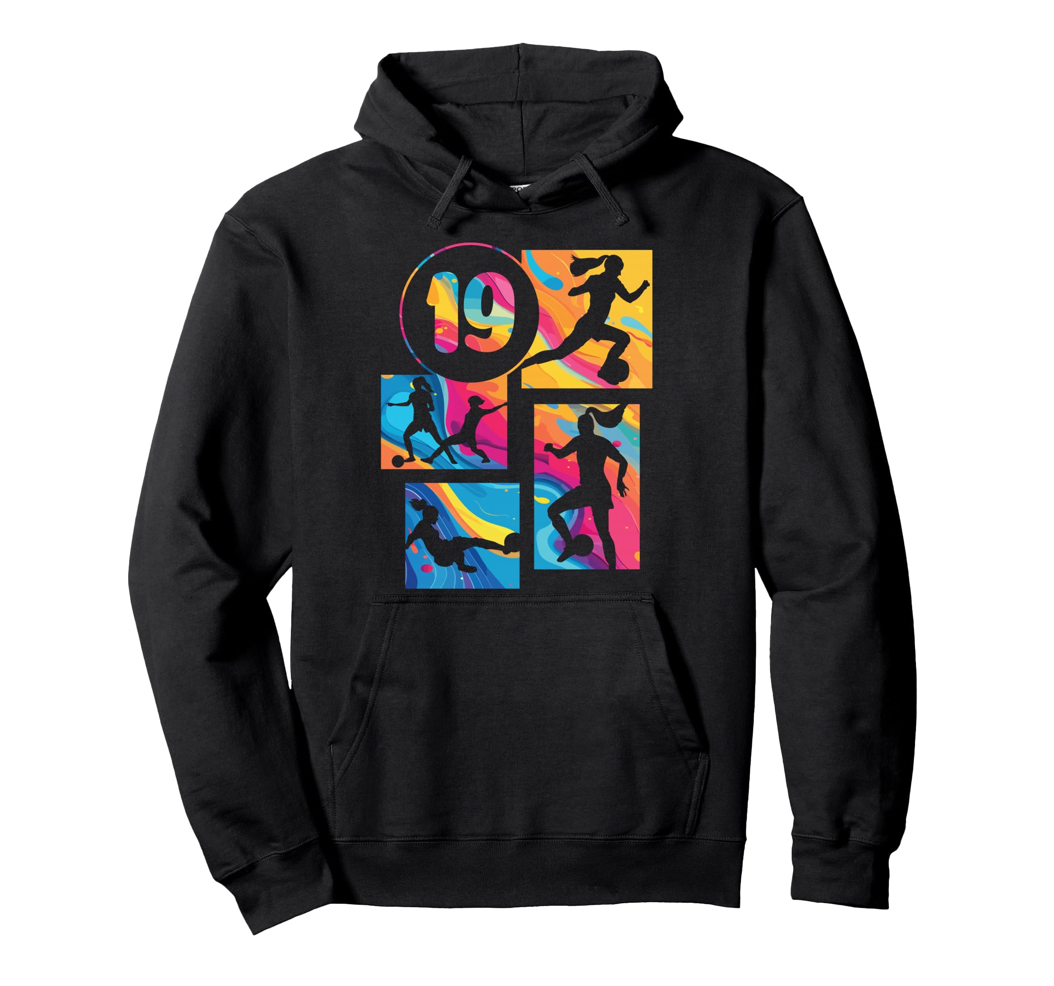 19Th Birthday Soccer Player Football 19 Hoodie - Novelty Apparel Unisex