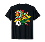 Dabbing Unicorn Ghana Soccer Fans Jersey T-Shirt - Graphic Print Unisex