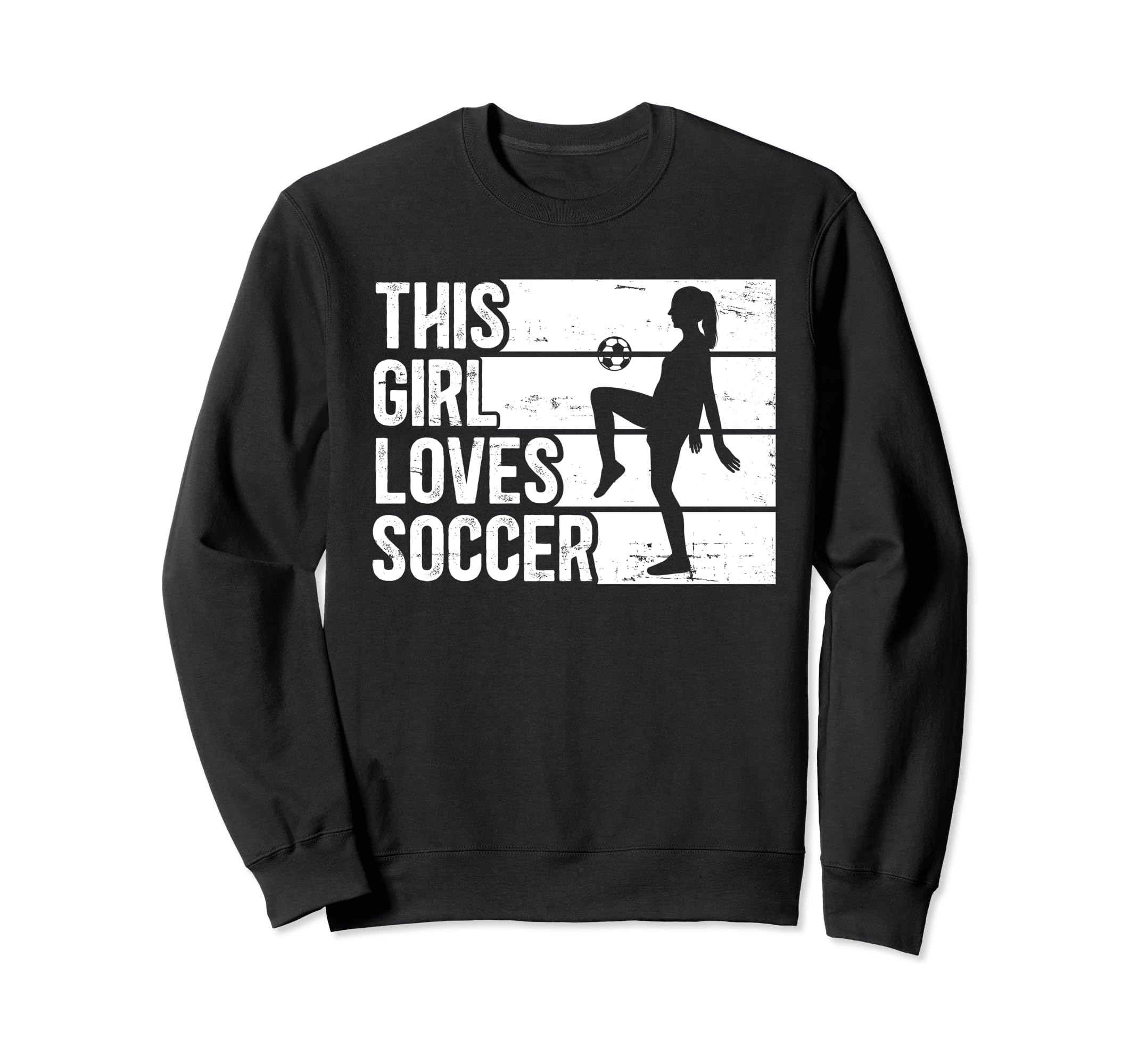 Funny Sport This Loves Soccer Sweatshirt - Graphic Print Unisex
