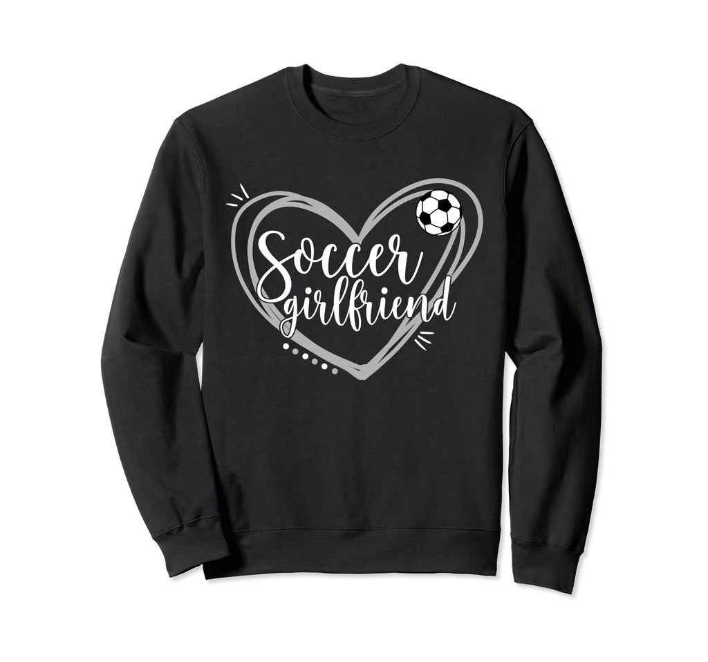 Soccer Girlfriend Heart Soccer Sweatshirt - Minimalist Print for Adults