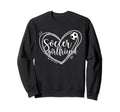 Soccer Girlfriend Heart Soccer Sweatshirt - Minimalist Print for Adults