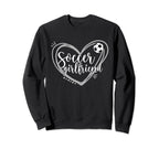 Soccer Girlfriend Heart Soccer Sweatshirt - Minimalist Print for Adults