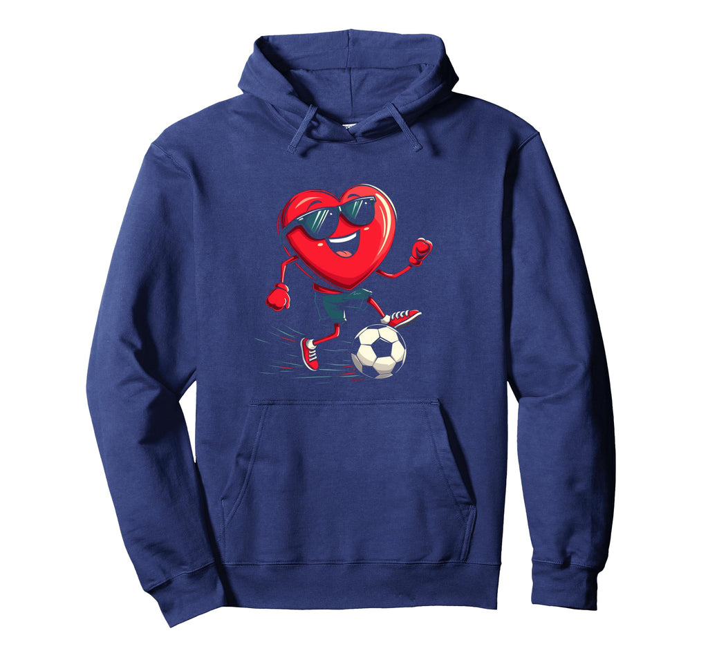Heart Soccer Hoodie - Custom Art Print Men Women