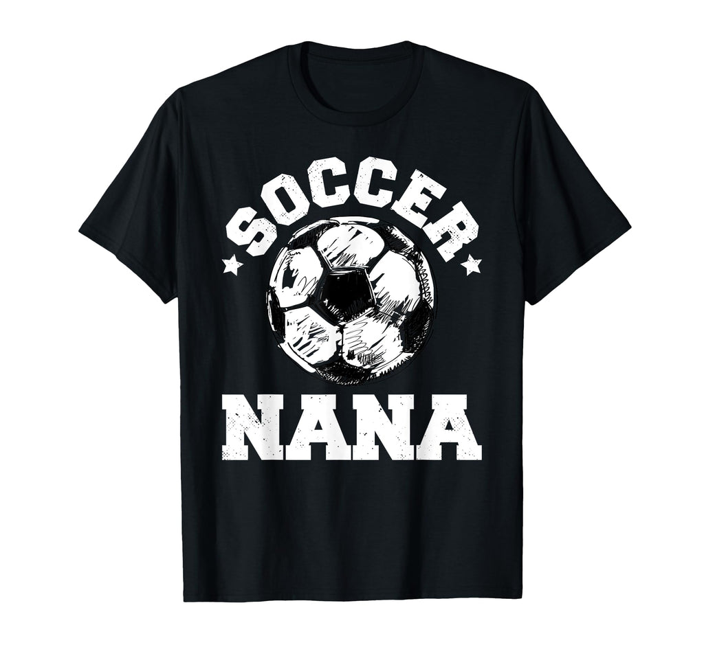 Soccer Nana Soccer Ball Distressed T-Shirt - Novelty Apparel for Adults