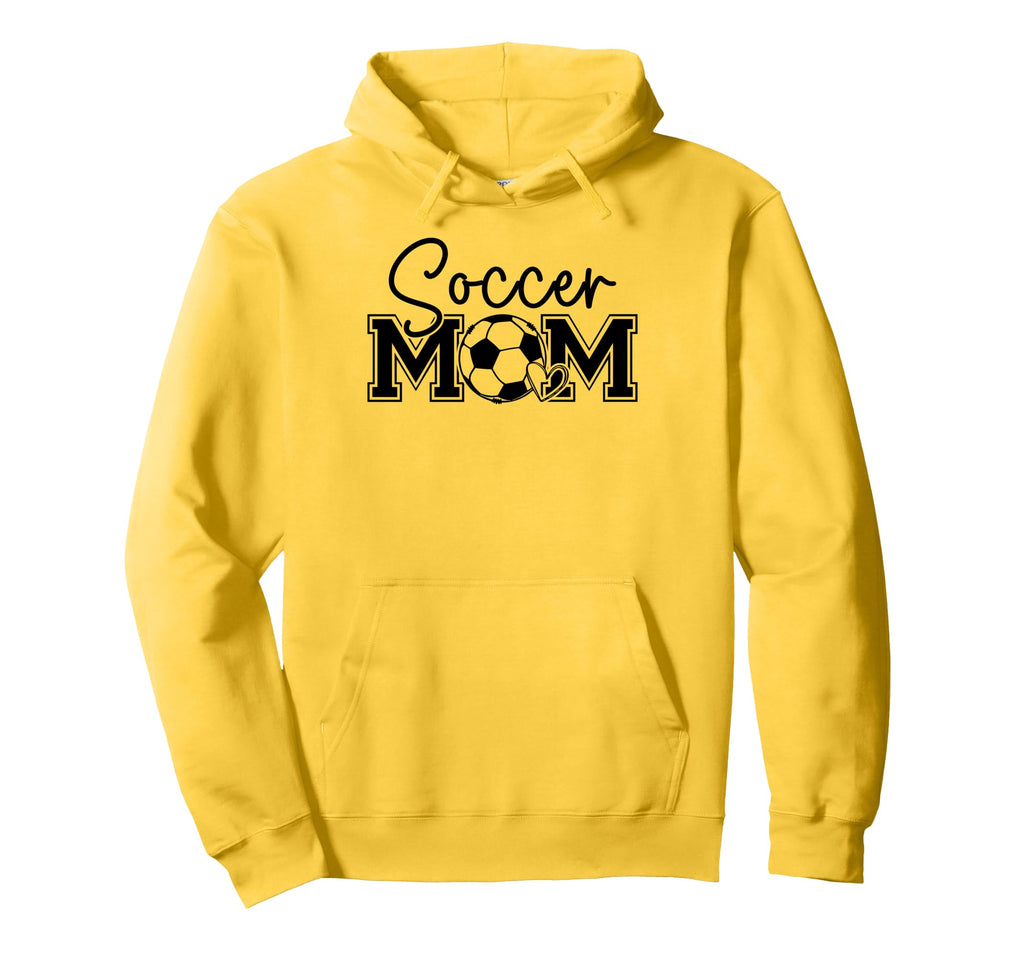 Soccer Mom Heart Game Day Vibes Soccer Hoodie - Unique Graphic Men Women