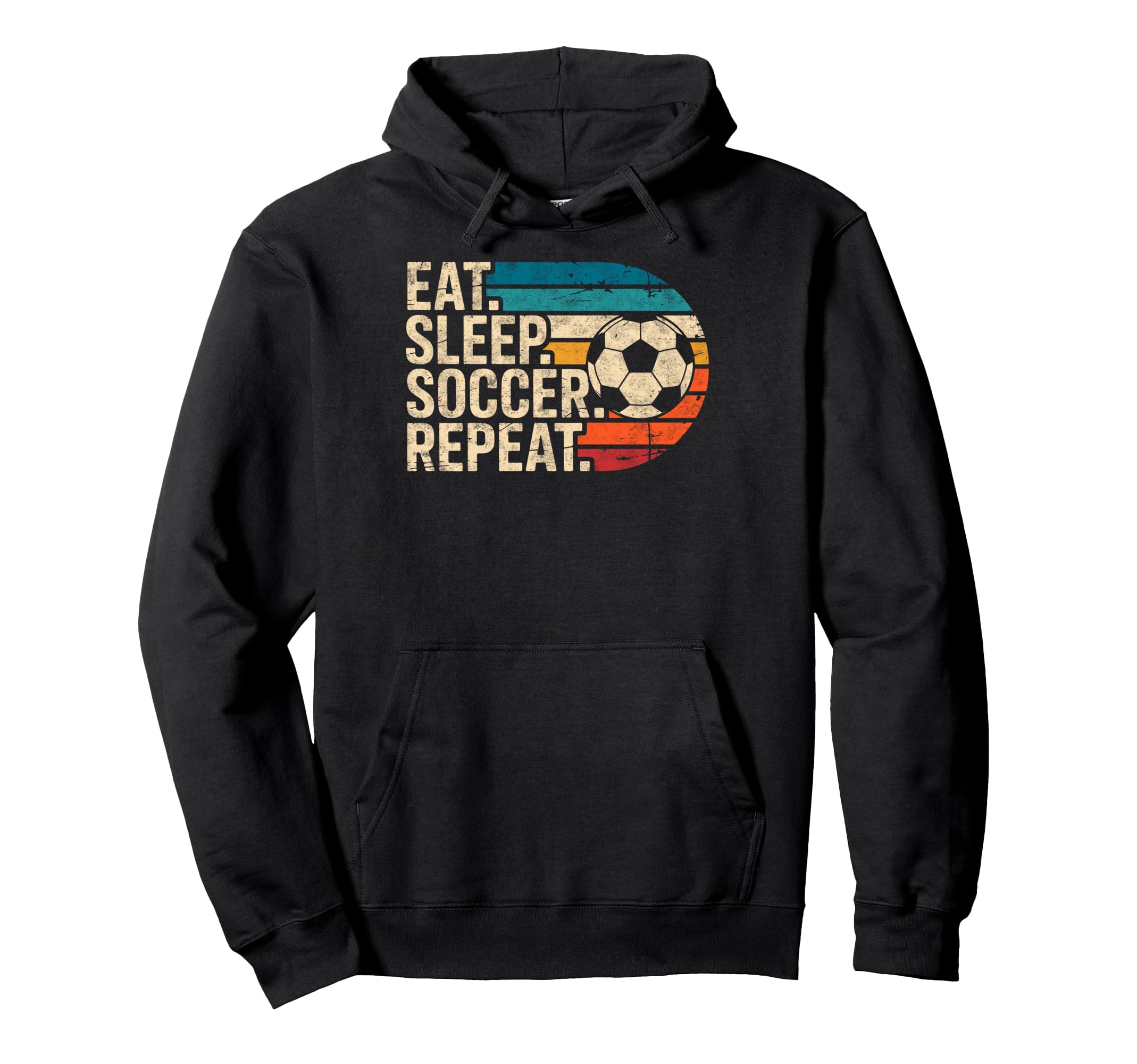 Eat Sleep Soccer Repet Goalie Player Fan Hoodie - Minimalist Print Unisex