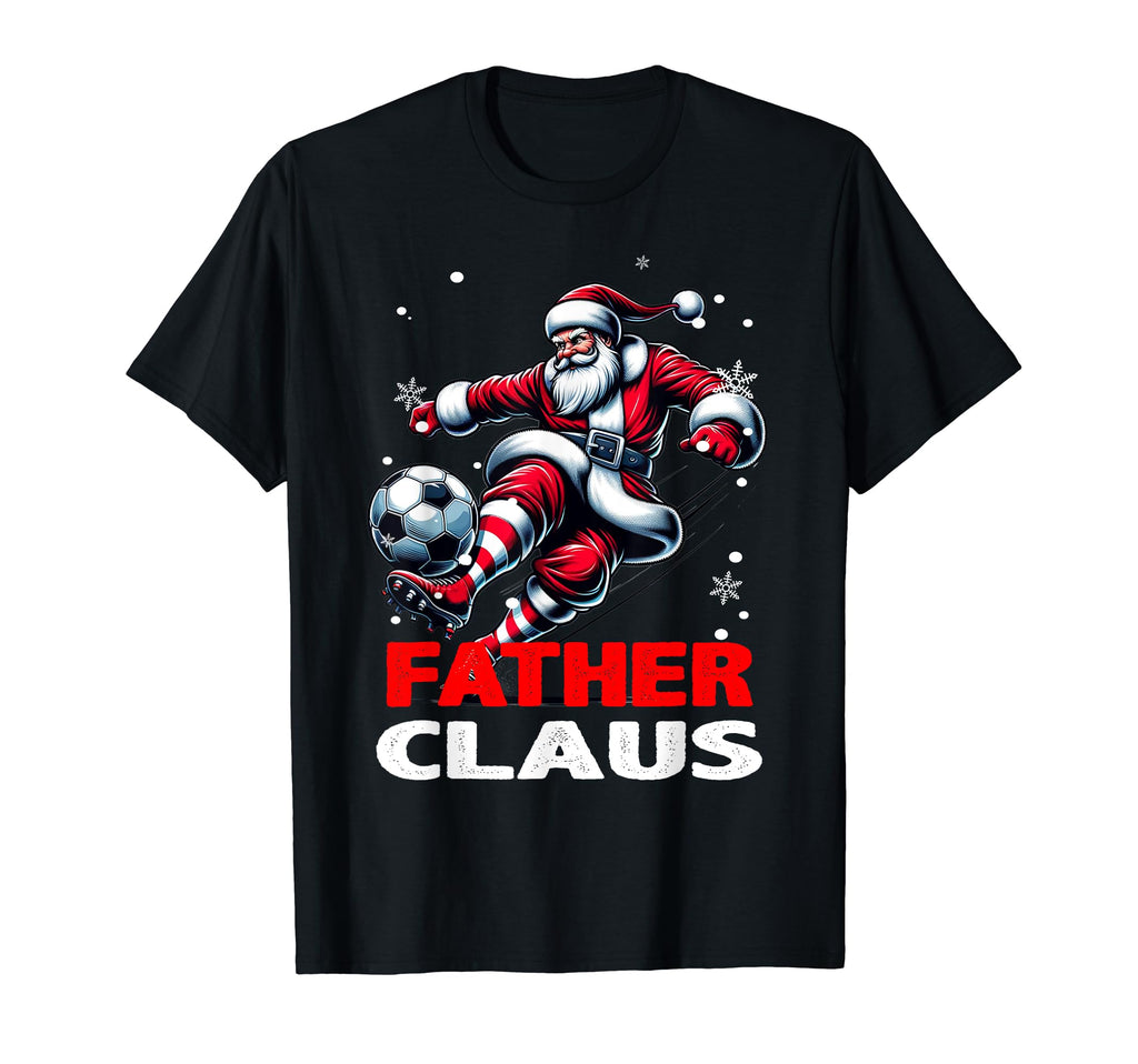 Soccer Father Claus Family Matching T-Shirt - Minimalist Print Men Women