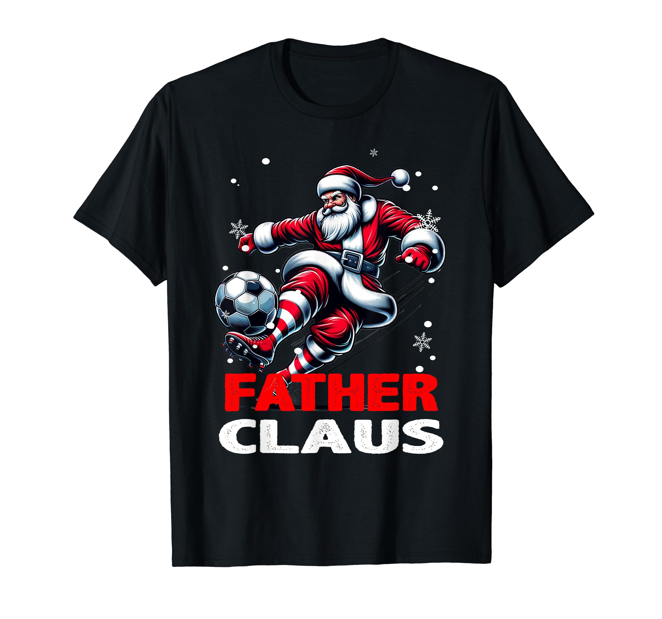 Soccer Father Claus Family Matching T-Shirt - Minimalist Print Men Women