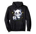 Soccer Player Panda Kicking Soccer Ball Hoodie - Custom Art Print Men Women