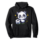 Soccer Player Panda Kicking Soccer Ball Hoodie - Custom Art Print Men Women