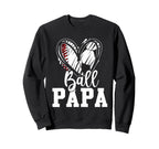 Ball Papa Baseball Soccer Papa Sweatshirt - Fun Novelty Design for Adults