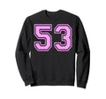 53 Number Fifty Three Sports Sweatshirt - Minimalist Print Men Women