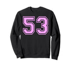 53 Number Fifty Three Sports Sweatshirt - Minimalist Print Men Women