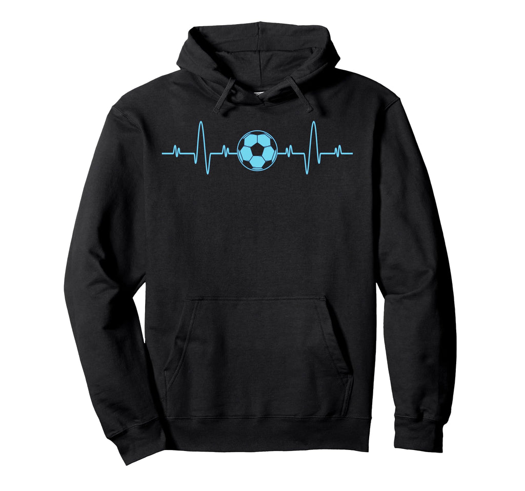 Soccer Heartbeat Soccer Lover Fans Hoodie - Unique Graphic for Adults