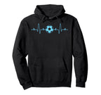 Soccer Heartbeat Soccer Lover Fans Soccer Hoodie - Graphic Print Unisex