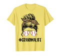 T Ball Grandma Life Messy Bun T-Shirt - Aesthetic Graphic for Adults