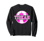 Yiskah Name Soccer Play Football Sweatshirt - Custom Art Print Unisex