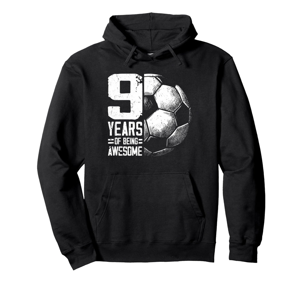 9Th Birthday Soccer Player Football 9 Hoodie - Aesthetic Graphic Men Women