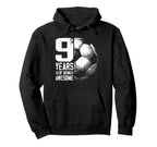 9Th Birthday Soccer Player Football 9 Hoodie - Aesthetic Graphic Men Women