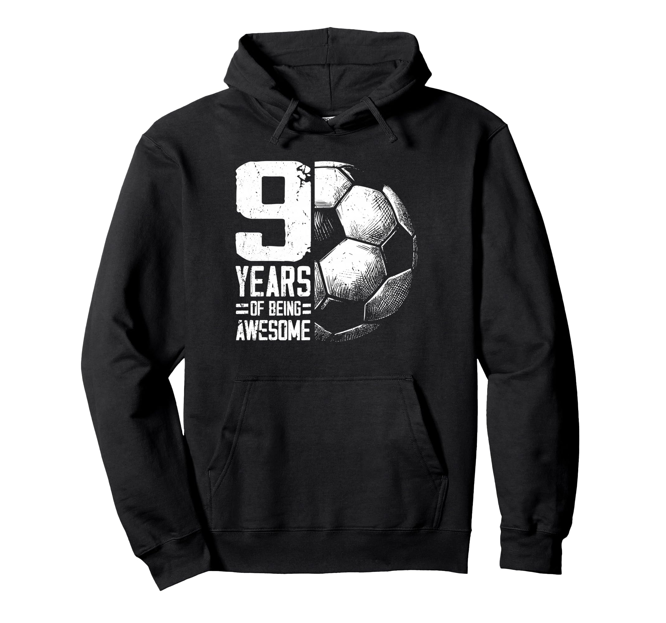 9Th Birthday Soccer Player Football 9 Hoodie - Aesthetic Graphic Men Women