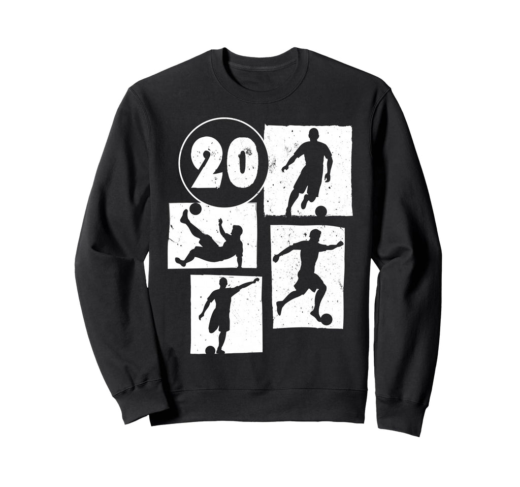 20Th Birthday Soccer Player Sweatshirt - Minimalist Print Men Women