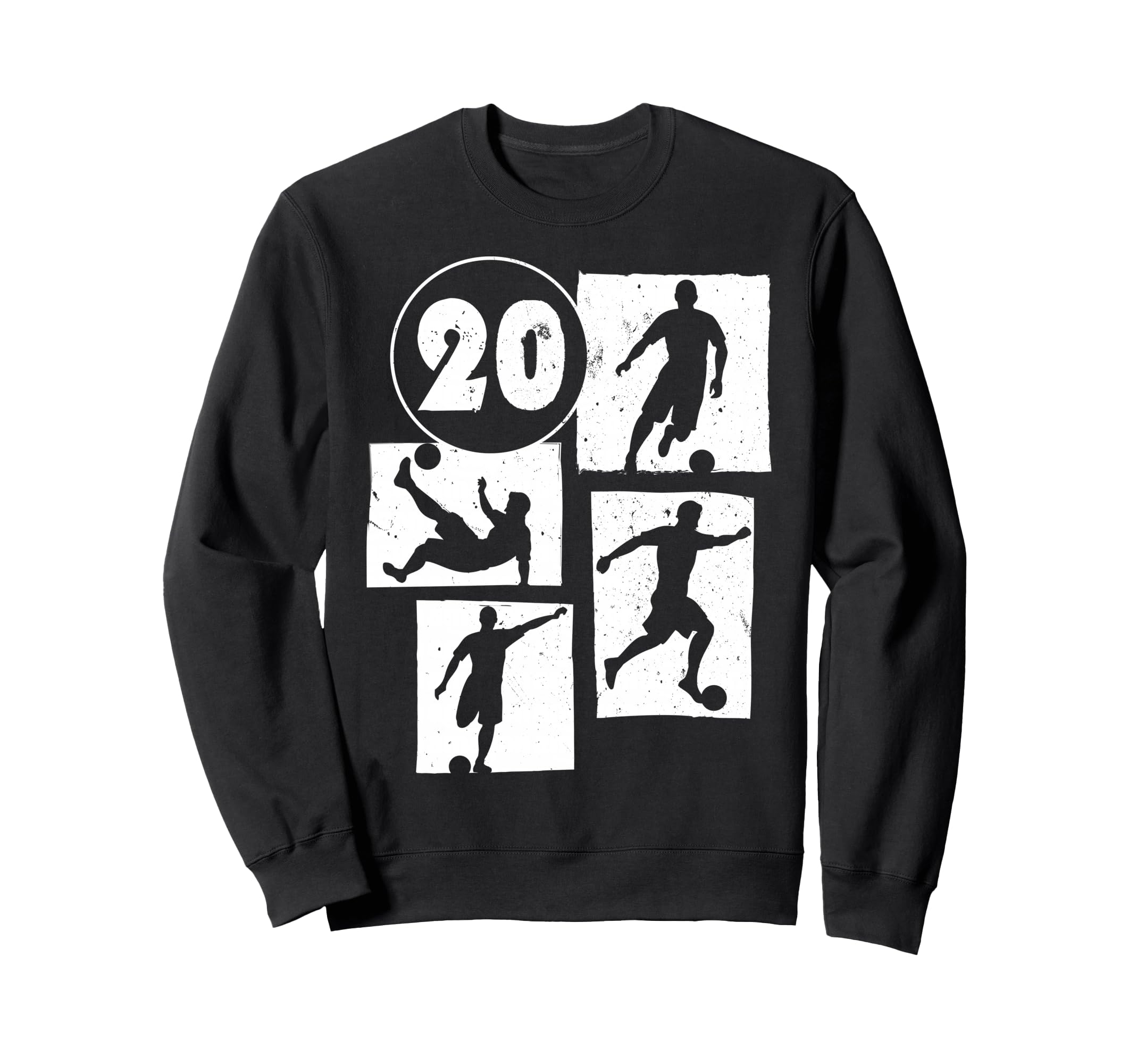 20Th Birthday Soccer Player Sweatshirt - Minimalist Print Men Women