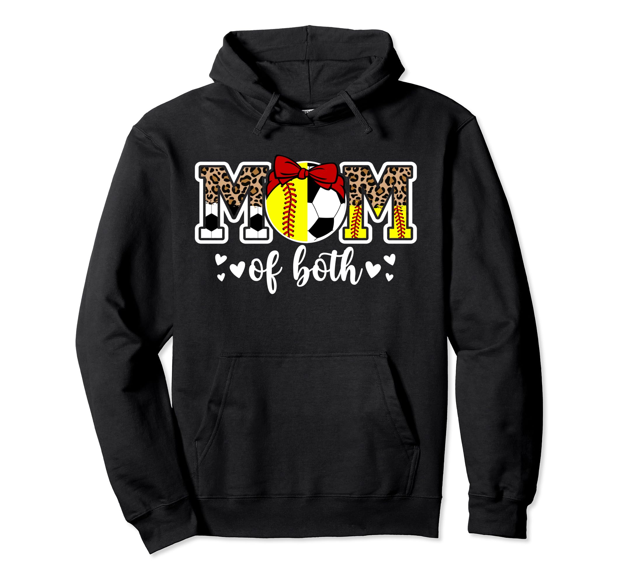Mom Both Softball Soccer Mom Soccer Hoodie - Aesthetic Graphic Unisex