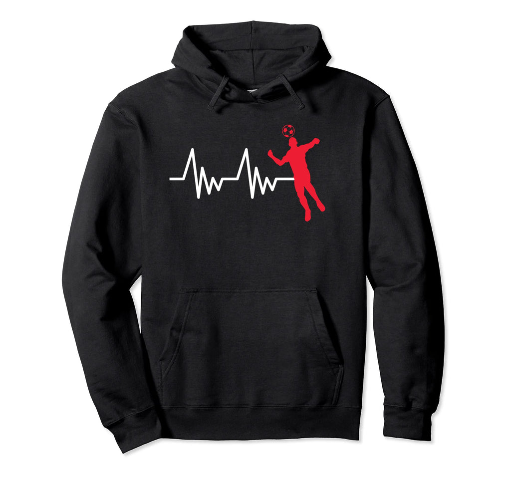 Heartline Sports Football Soccer Ball Hoodie - Graphic Print for Adults