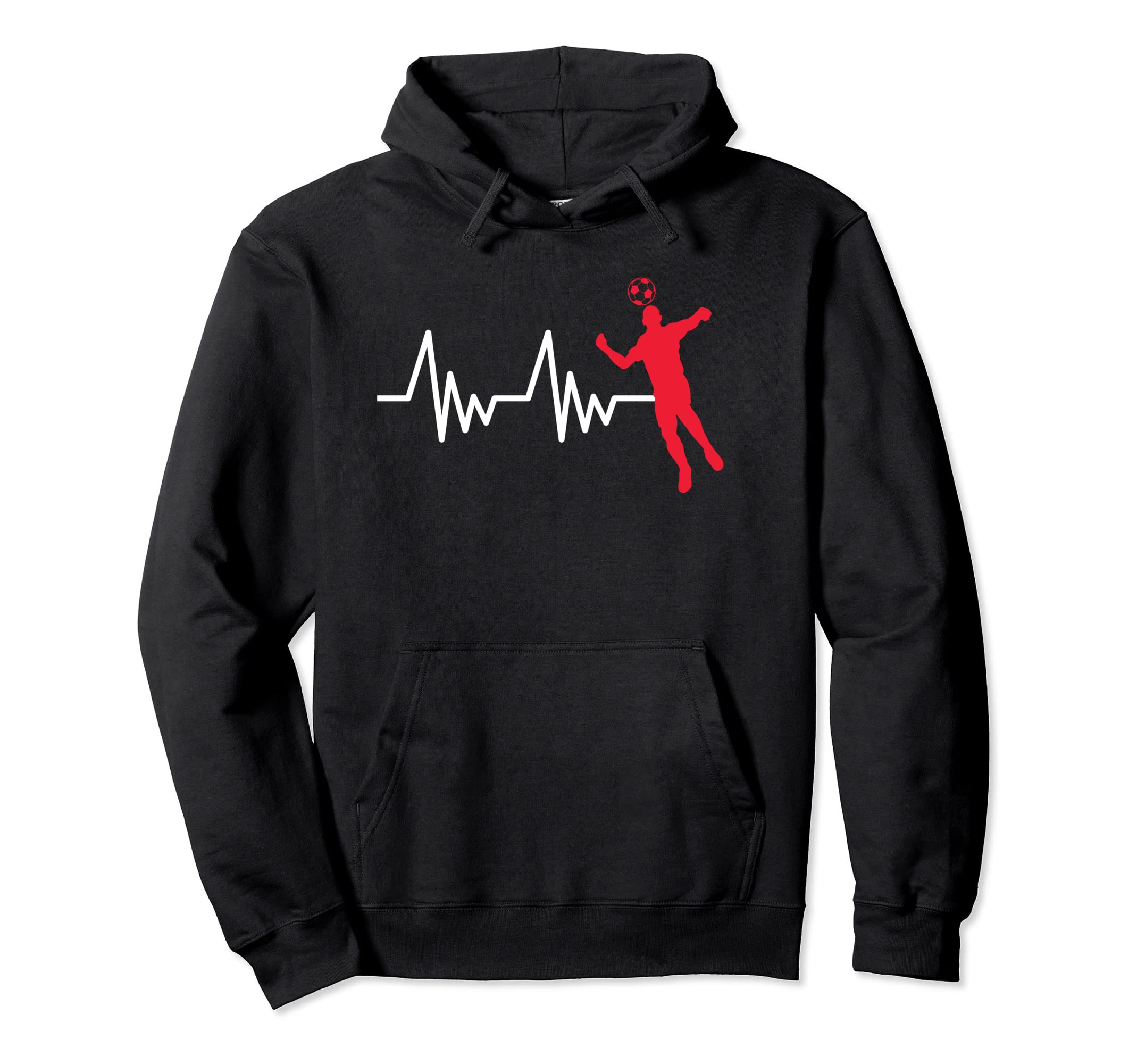 Heartline Sports Football Soccer Ball Hoodie - Graphic Print for Adults