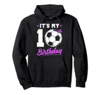 10 Years Old 10Th Birthday Gift Soccer Hoodie - Minimalist Print Unisex