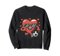 Funny Heart Playing Soccer Sweatshirt - Custom Art Print for Adults